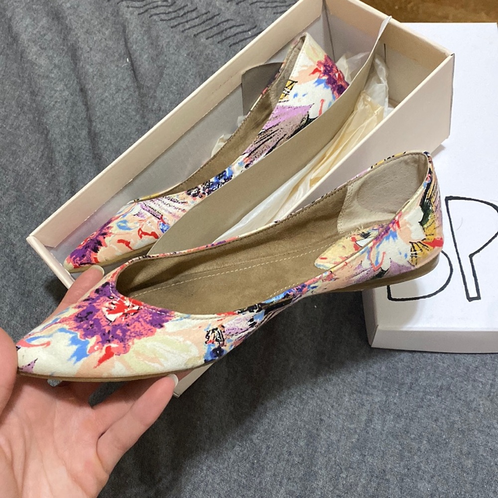 BP bold floral ballet flats